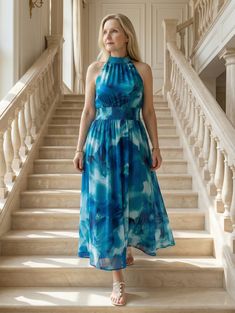 Robe midi dos nu