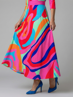 Robe midi à encolure cache-cœur