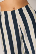 Pantalon fluide à rayures marinière