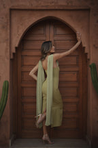 ROBE NICOLE VERT CLAIR