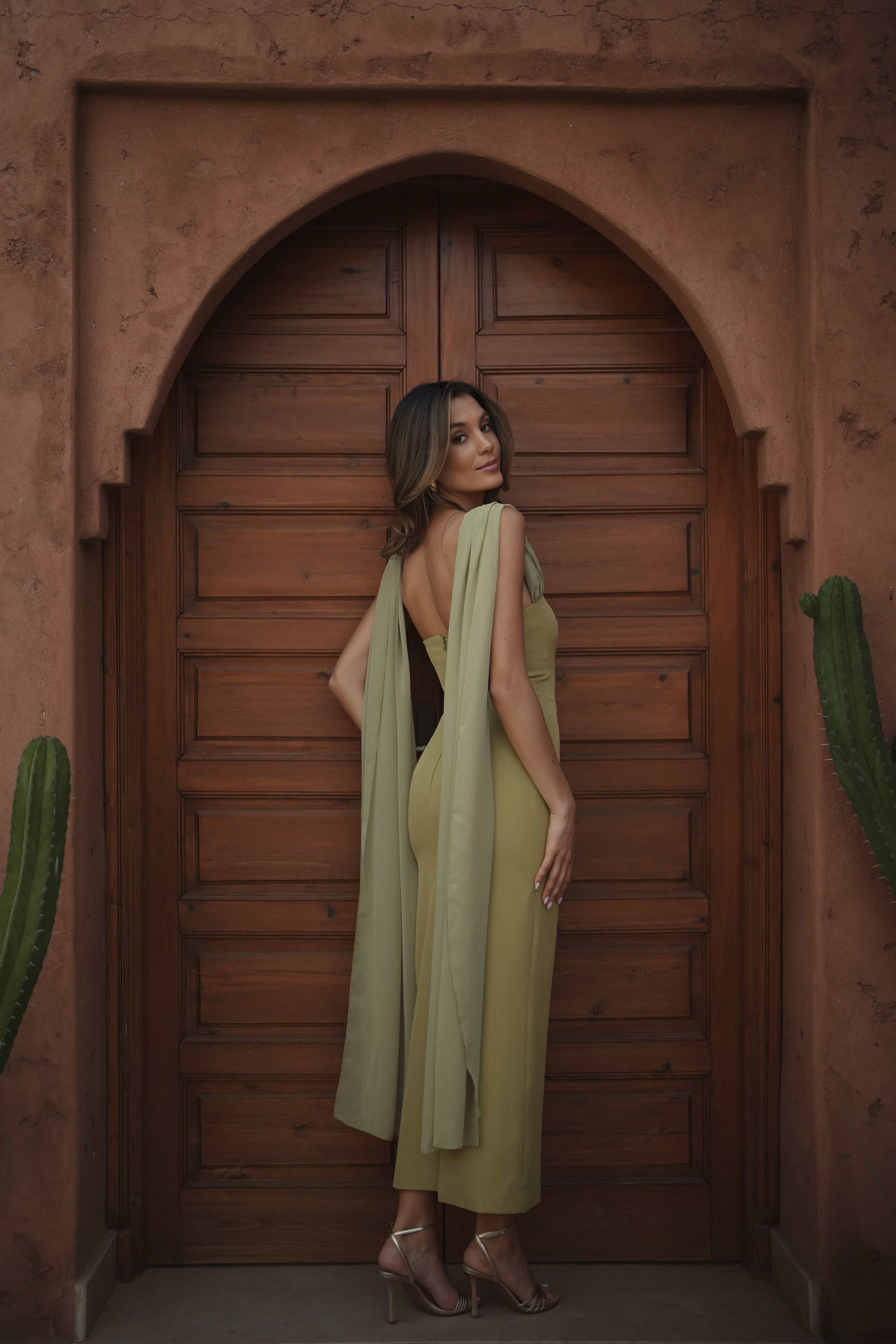 ROBE NICOLE VERT CLAIR