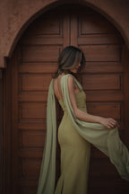 ROBE NICOLE VERT CLAIR