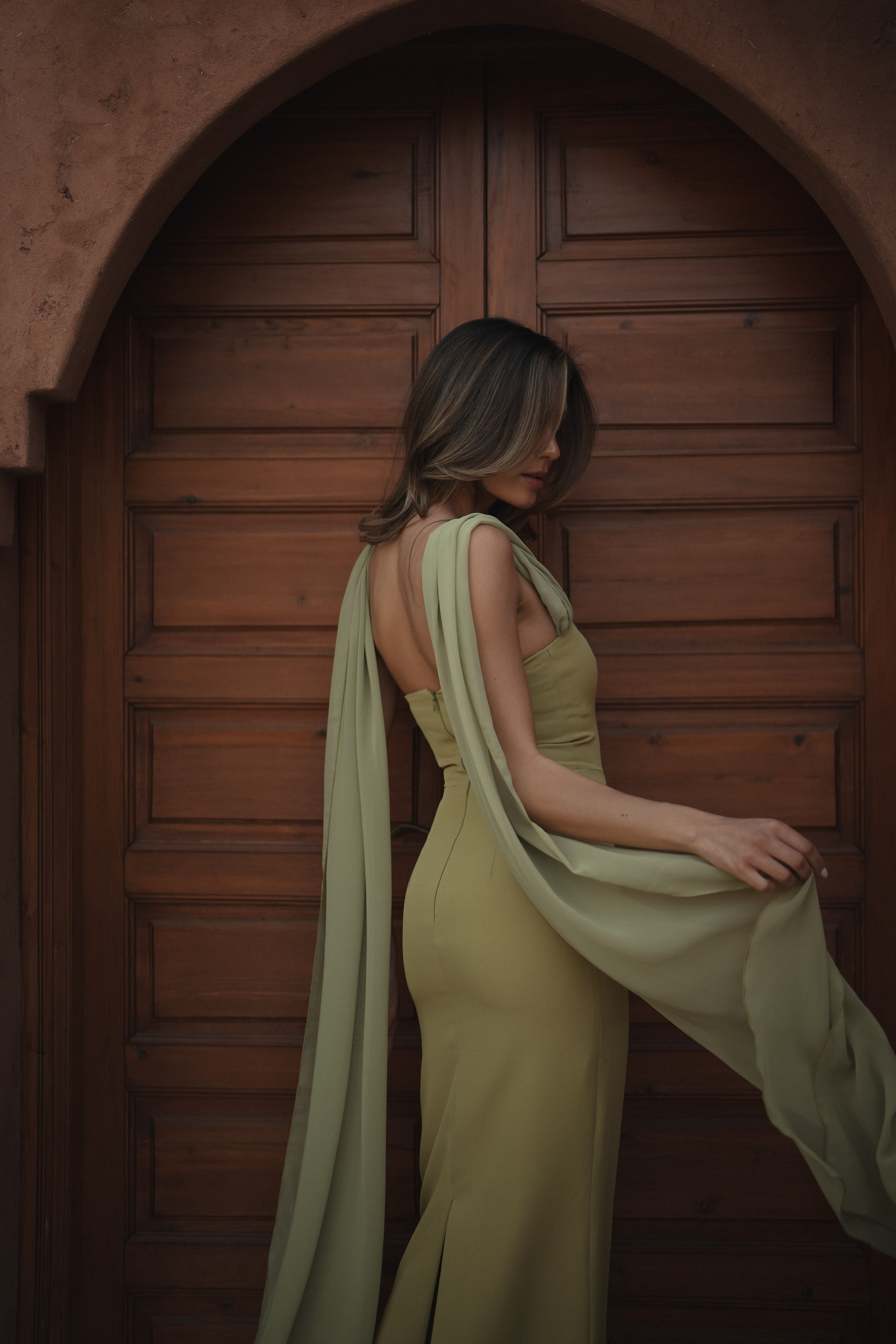 ROBE NICOLE VERT CLAIR