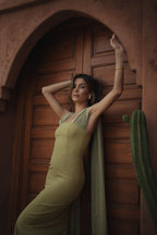 ROBE NICOLE VERT CLAIR