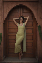 ROBE NICOLE VERT CLAIR