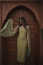 ROBE NICOLE VERT CLAIR