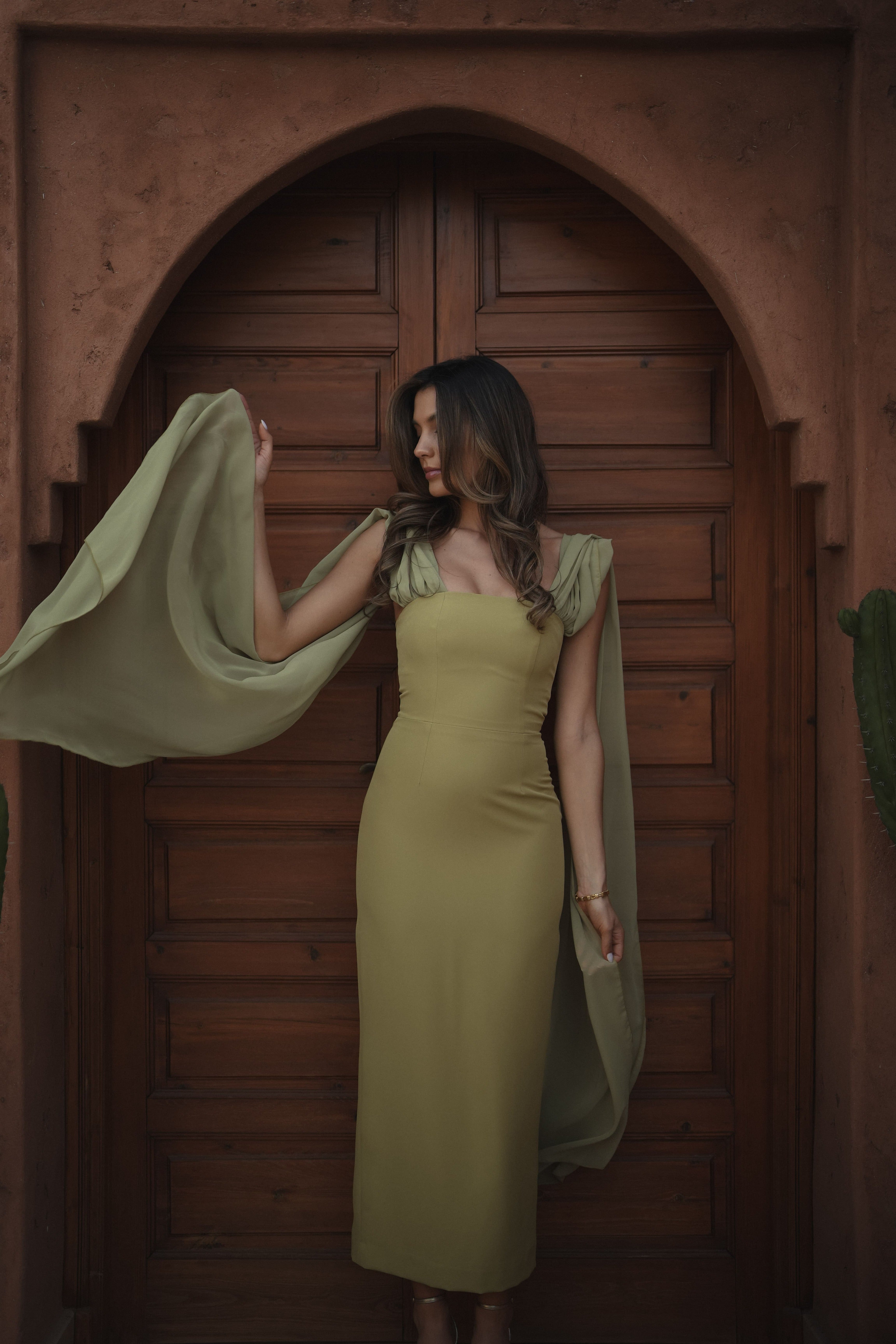 ROBE NICOLE VERT CLAIR