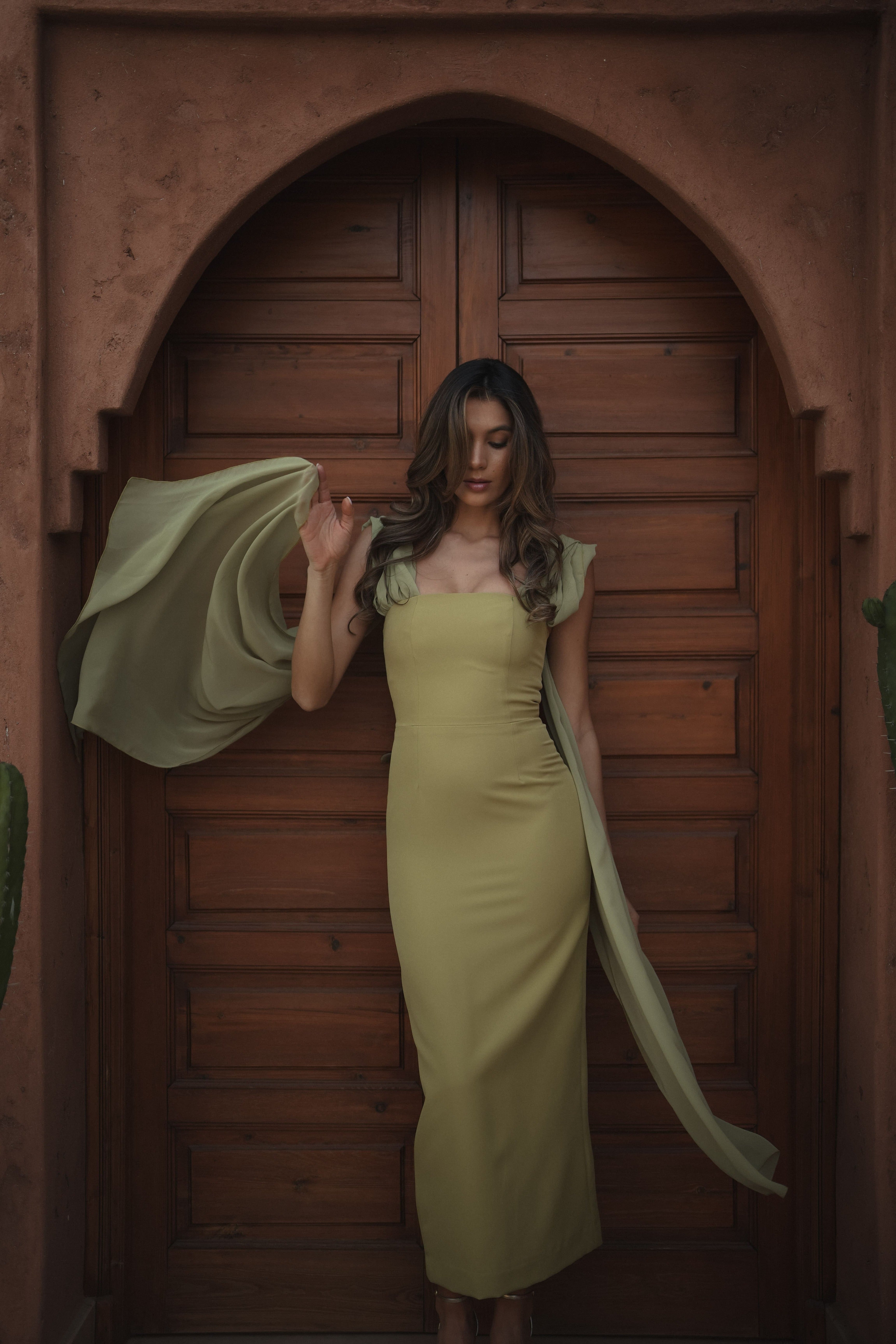 ROBE NICOLE VERT CLAIR