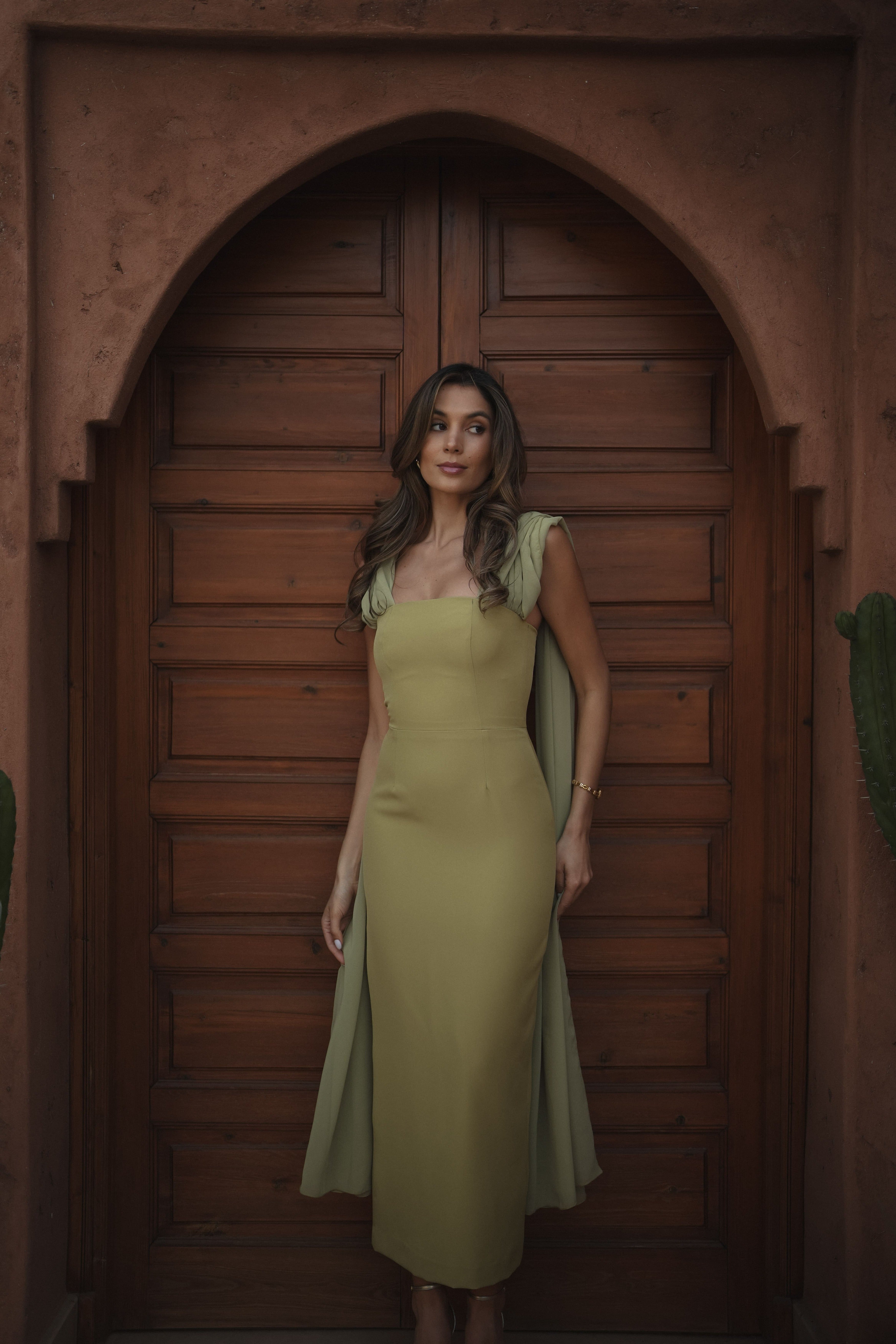ROBE NICOLE VERT CLAIR