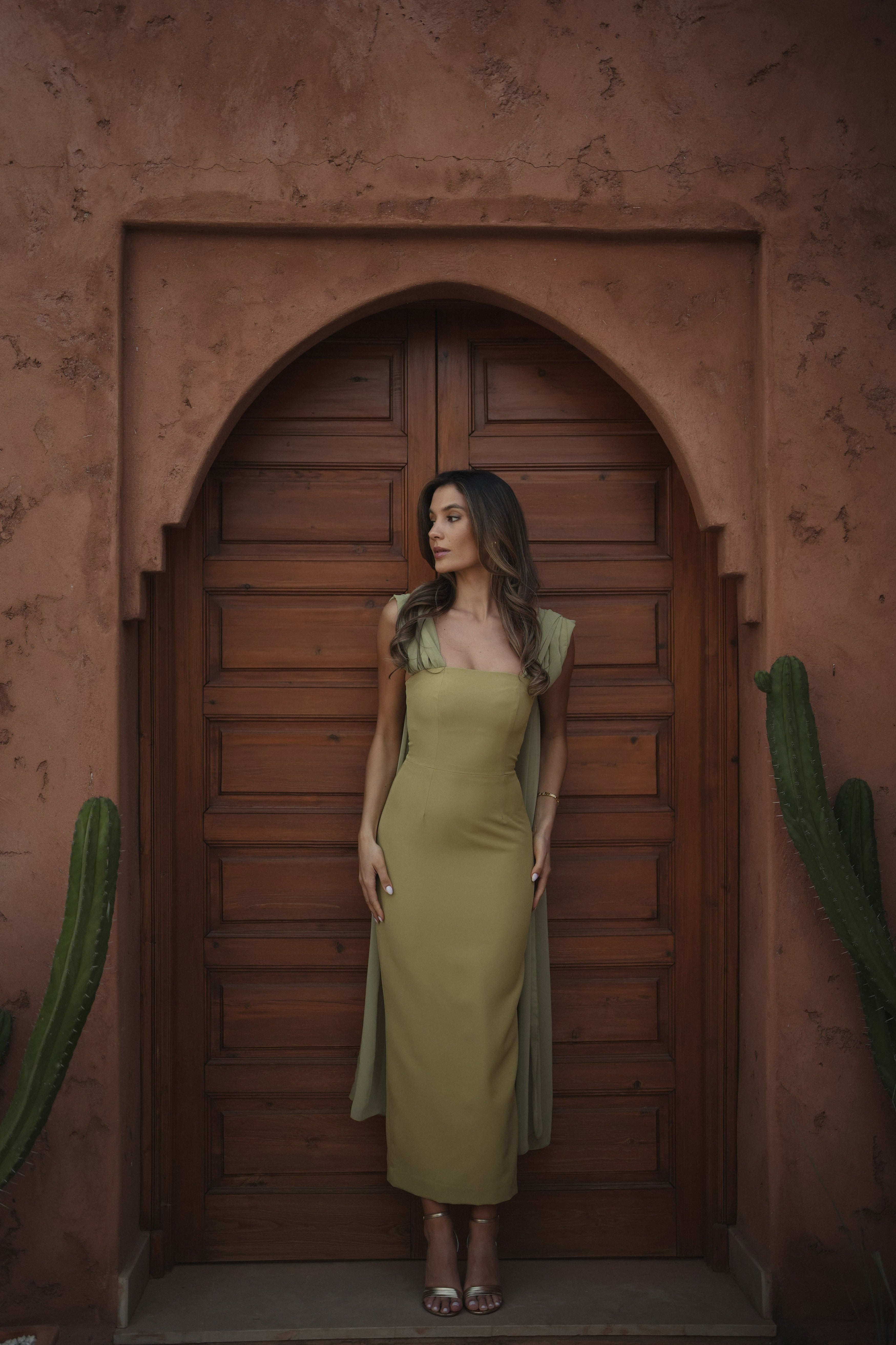 ROBE NICOLE VERT CLAIR