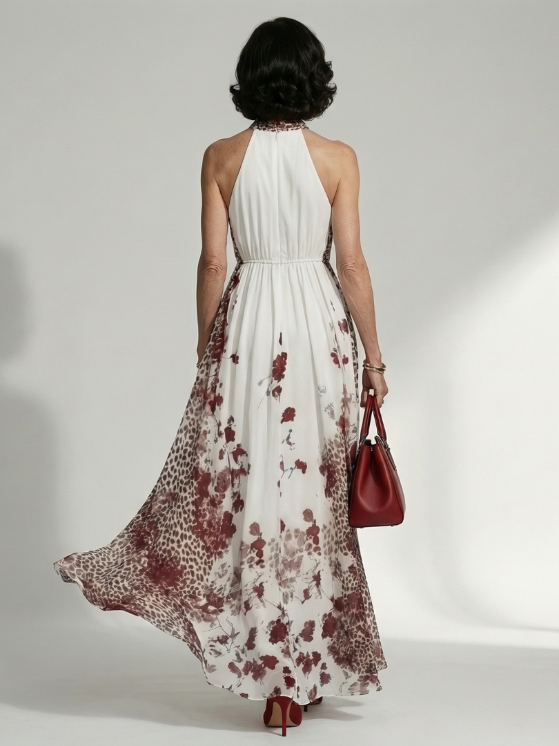 Robe longue plissée