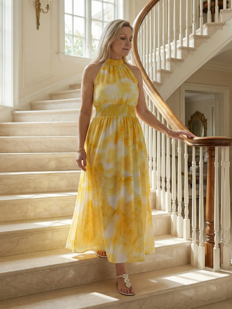 Robe midi dos nu