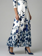 Robe midi à encolure cache-cœur