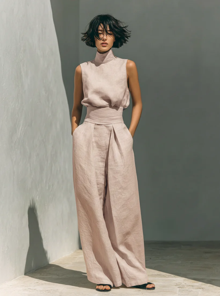 Maria™ | Ensemble deux pièces en coton et lin