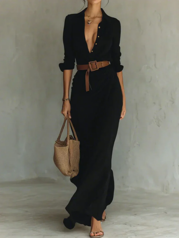 Camille™ | Élégante Robe Longue à Imprimé Floral
