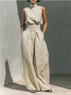 Maria™ | Ensemble deux pièces en coton et lin