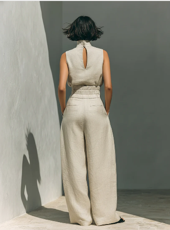 Maria™ | Ensemble deux pièces en coton et lin
