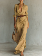 Camille™ | Élégante Robe Longue à Imprimé Floral