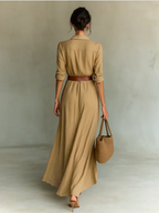 Camille™ | Élégante Robe Longue à Imprimé Floral