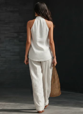 Zoë™ | Ensemble sans manches avec pantalon large