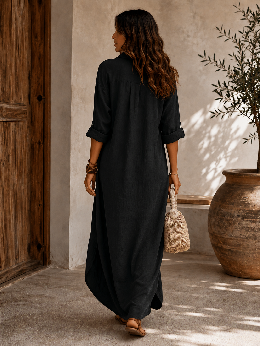 Soline™ | Robe longue boutonnée
