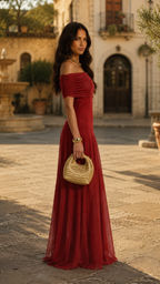 Robe longue asymétrique fluide
