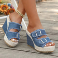 Sandales Compensées Elara Denim