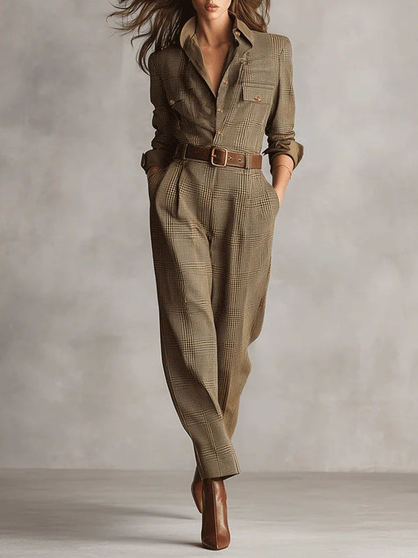 Anna™ | combinaison chic à carreaux